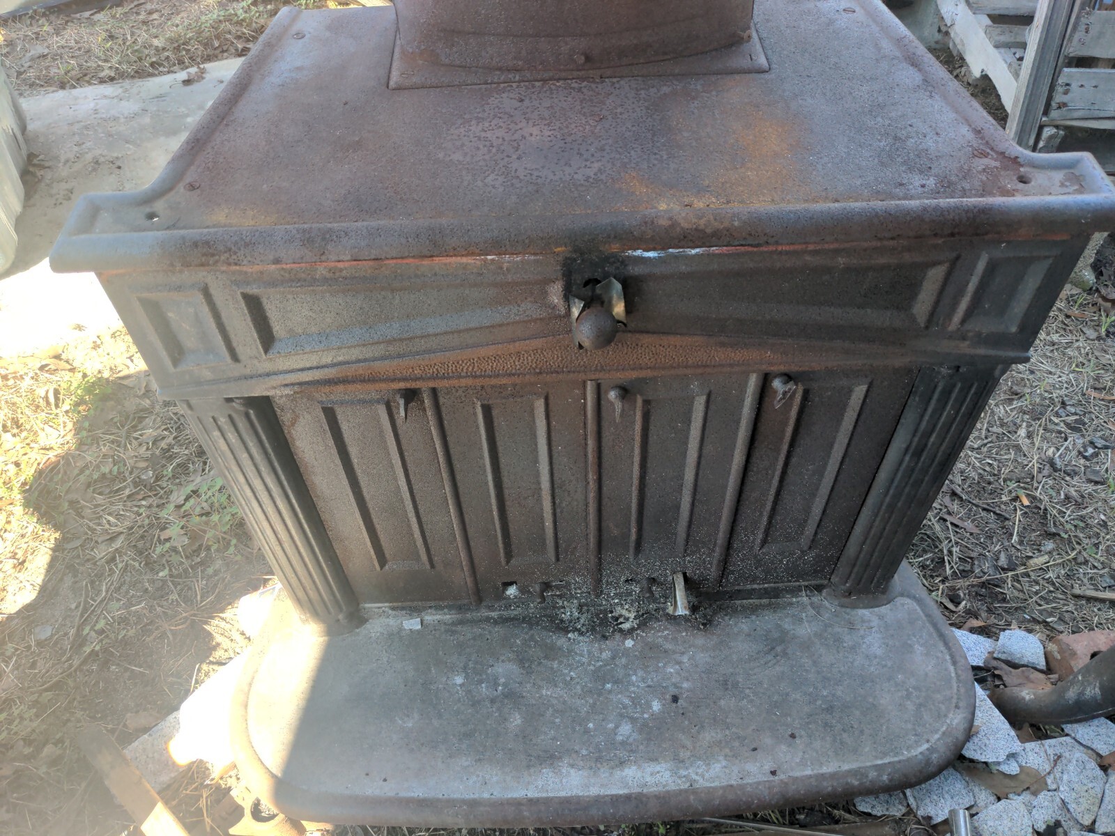 Franklin Wood Burning Stove Fireplace Cast Iron Warming Warmth Hot | eBay