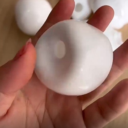 1PC TPR Ultra Thin Milk White Color Ball Leather DIY Slow Rebound Toys _cn - Bild 11 von 11