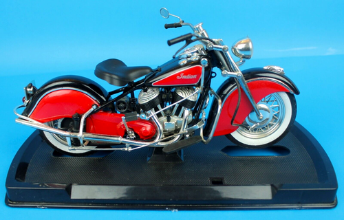 Guitoy #17650 Indian Chief 348 (1948) Red & Black Die Cast Motorcycle E: 1/10 - Picture 5 of 16