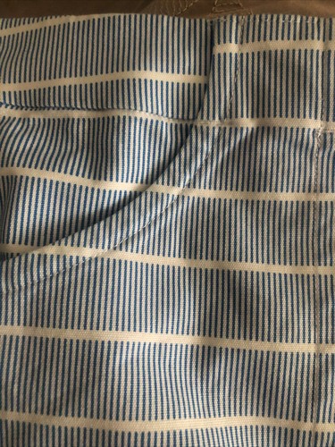 NWT Kate Spade Saturday Blue W/white Stripes Mini Cotton Pockets Skirt Size 10 - Picture 2 of 3