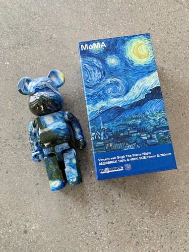 Bearbrick 400% Starry Night Van Gogh ABS Plastic 28cm Height Collection Gift Dol - Picture 8 of 24