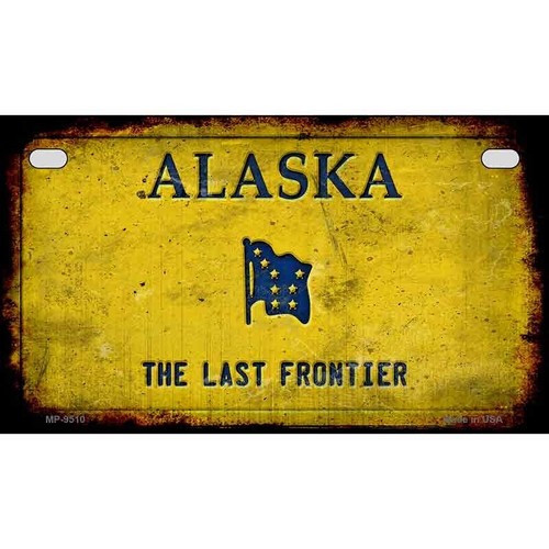 Alaska Rusty Blank Novelty Motorcycle License Plate Tag Sign Car Truck Wall Home - 第 1/1 張圖片