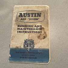 Austin A30 Seven Running And Maintenance Book