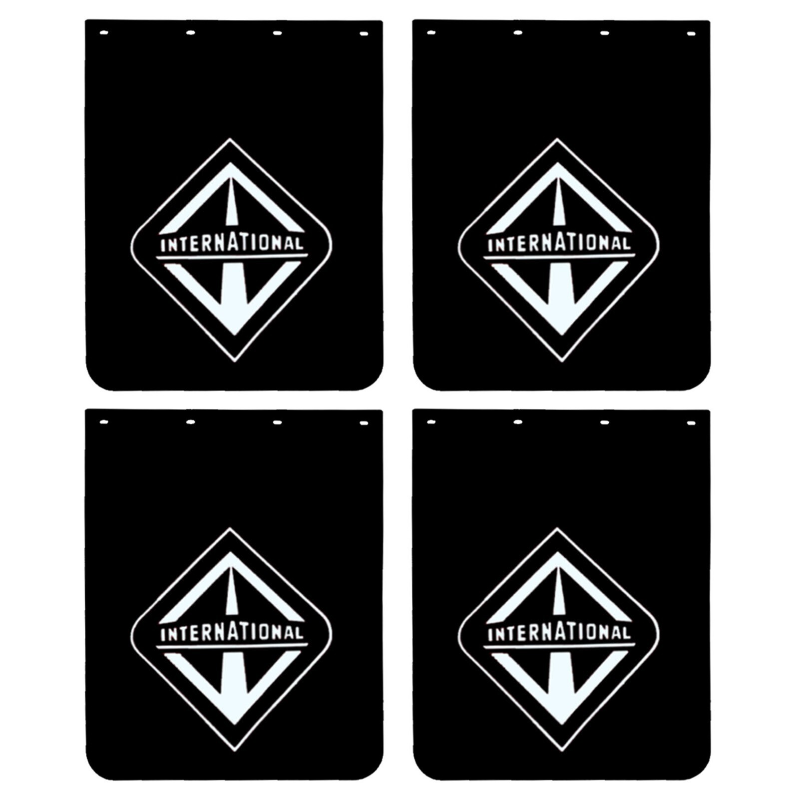 24x30 Heavy Duty Black Mud Flaps for Semi Trucks and Trailers 4-Piece Set