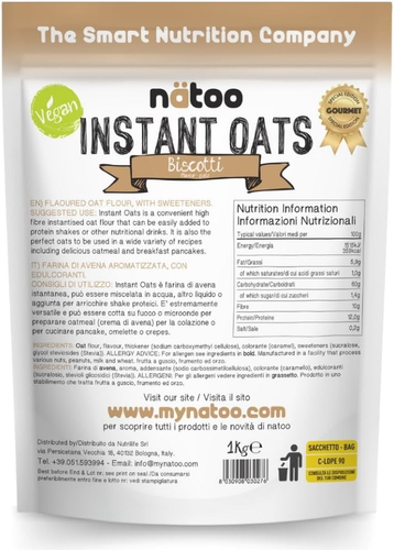 Farina Di Avena Aromatizzata, 1 Kg, Ideale per Pancake Proteici, Instant Oats, A - Foto 2 di 12