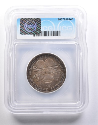 1893 Columbian Exposition Half Dollar AU55 ICG *6613 - Picture 2 of 3