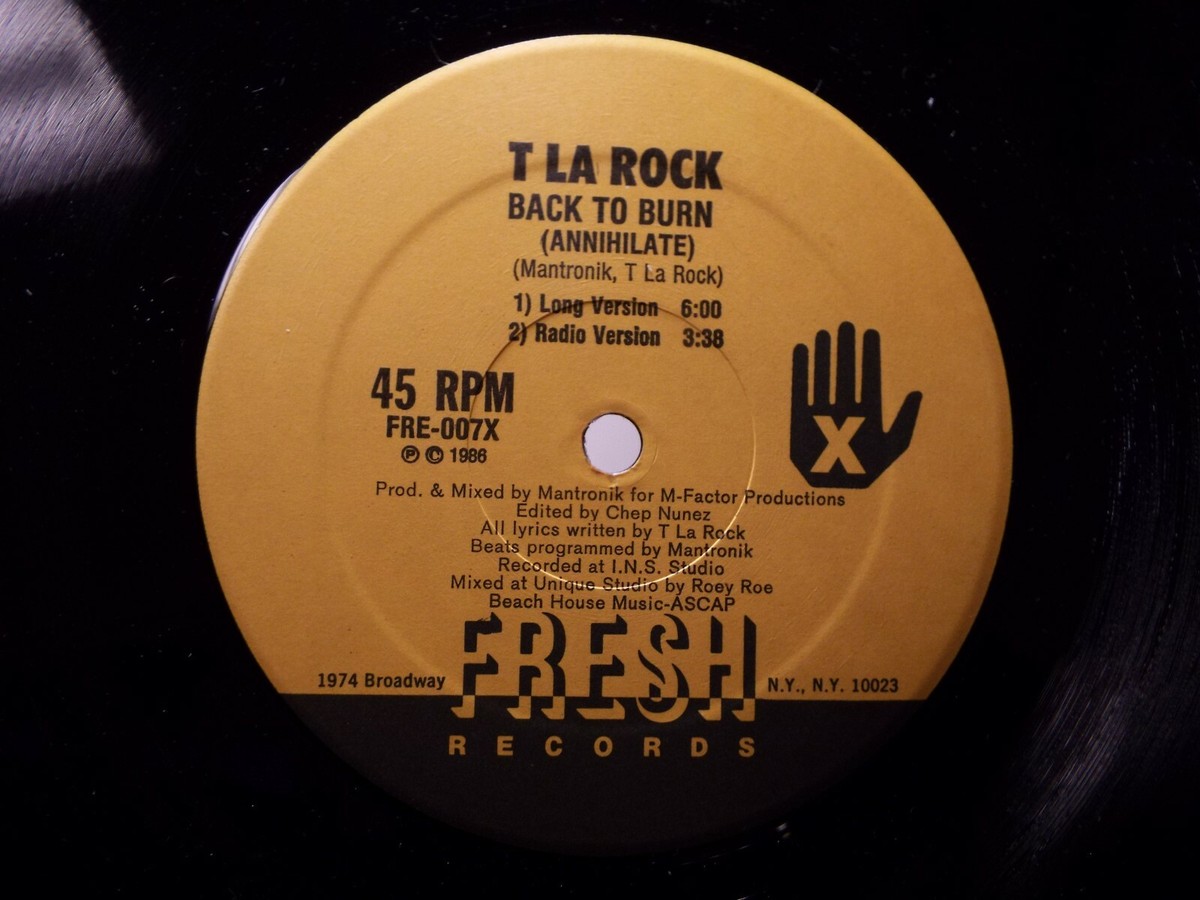 T LA ROCK BACK TO BURN 1986 LP VINYL ALBUM | eBay