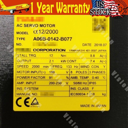 GE Fanuc A06B-0142-B077 Servo Motor A06B0142B077 New Fast Shipping One