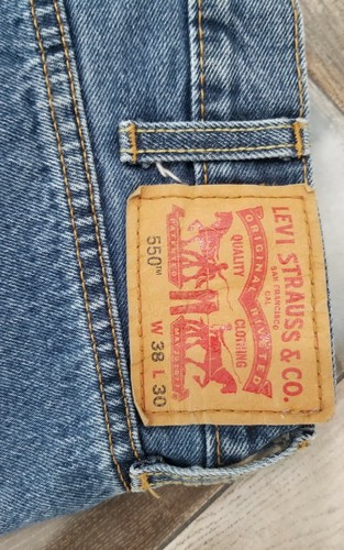 Levi's 550 Relaxed Fit Blue Denim Jeans Men's Size 38x30 - Picture 6 of 10