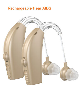  2/ 1PCS Digital Hearing Aid Aids Kit Behind the Ear BTE Sound Voice Amplifier 