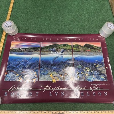 ROBERT LYN NELSON CHERISH OUR LAND & SEA HAND SIGNED POSTER 24x36