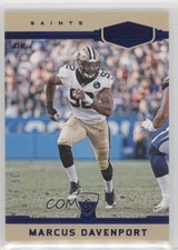 2018 Panini Plates & Patches Blue 9/50 Marcus Davenport #135 17f8