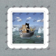 Funny Cat Decal Catanic Vinyl Sticker for Cat Lovers, Home Decor, and 807083