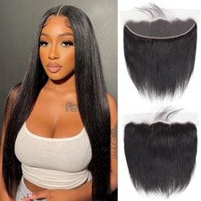 13x4 Lace Frontal Closure Straight Frontal HD Lace Hair Extensions 14 Inch  ...