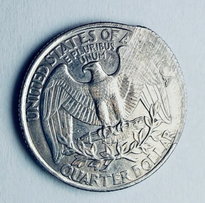 1996-P Double Struck (Damaged?) 25c ~ Clear Unk Coin Strike on Obv ~ W37 - Image 4 of 4