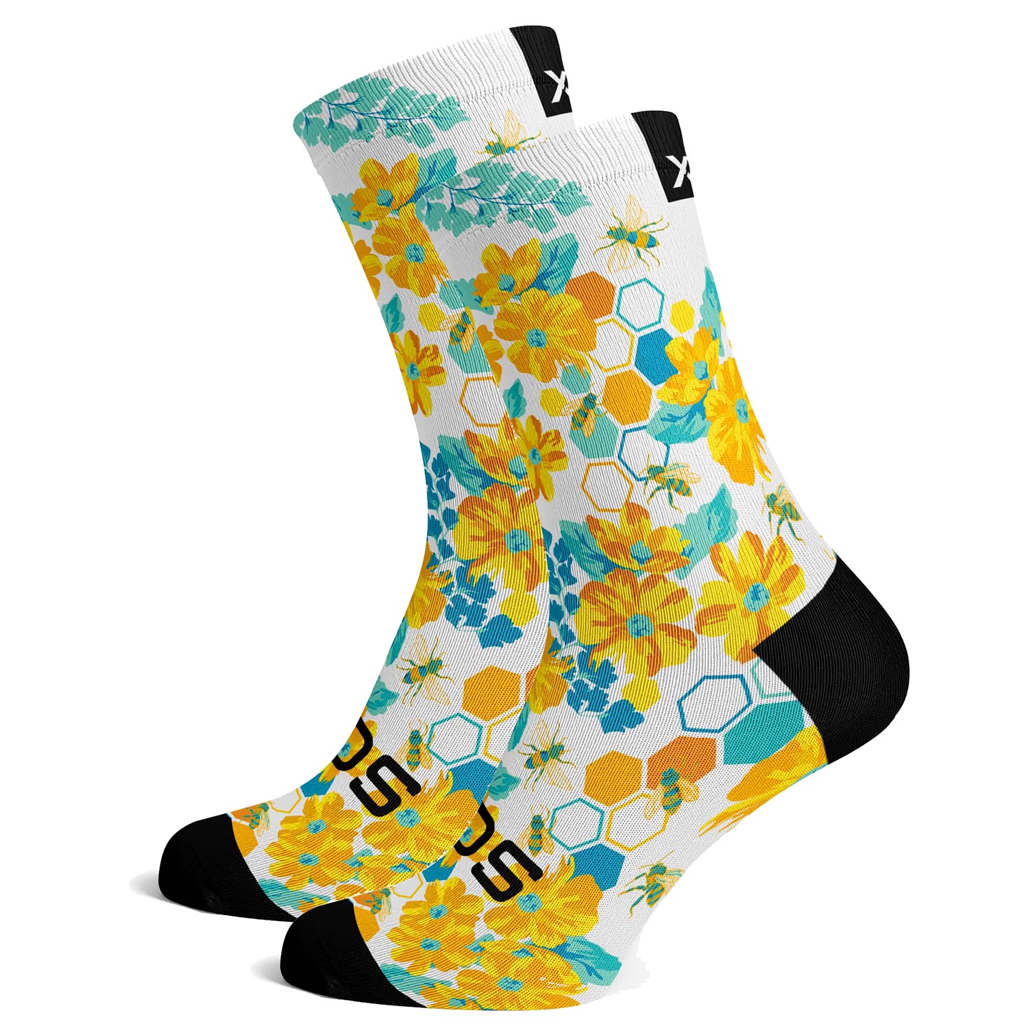 Sox Footwear Honey Bees Animals Premium Crew Socks Medium UK 4-8