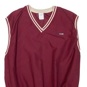 NES Golf &auml;rmelloses Herren Sweatshirt weinrot Rundhalsausschnitt M