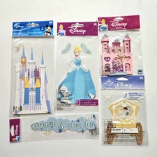 Lot of 5 JOLEE'S Disney EK Success 3-D Cinderella Themed Stickers