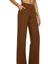 Womens Ladies HIGH WAIST Pockets Bottoms Yoga Pants Casual Stretch Trousers Size