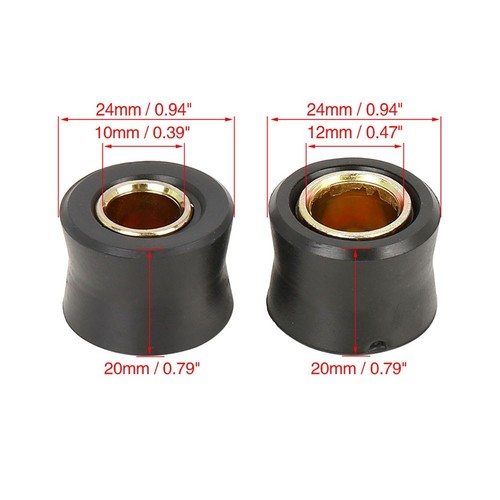 Motorrad Stoßdämpfer Polster Gummibuchse hinten 2er Set (10mm 12mm) - Picture 6 of 8
