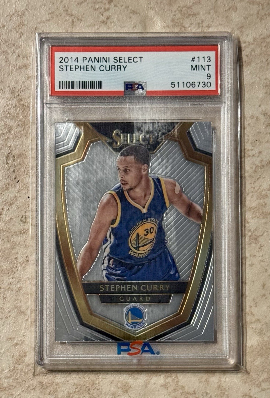 Stephen Curry 2014 Panini Select #113 PSA 9 Mint Golden State Warriors