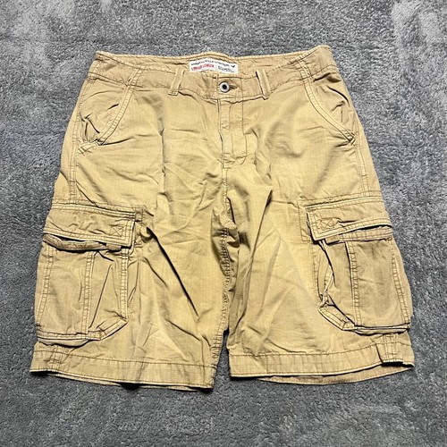 American Eagle Cargo Shorts Mens 38 Ripstop Longer Length Light Brown Tan **