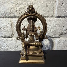 Hindu God Lord Brass Parvati Uma Idol Sitting...