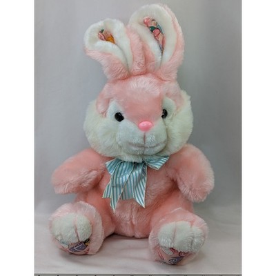 Pink Rabbit Plush Easter Eggs Bunny 14 Inch Stuffed Animal Toy