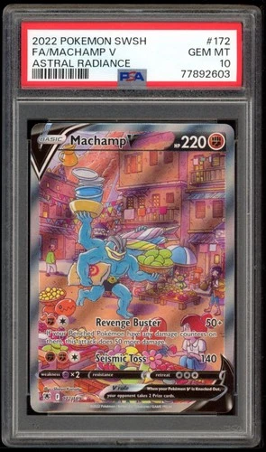 Machamp V 172/189 PSA 10 - Astral Radiance - Pokemon Card Game