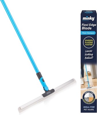 Minky Flexi Edge Blade Bodenkehrmaschine, flexible 180° gummierte Klinge, ausziehbar