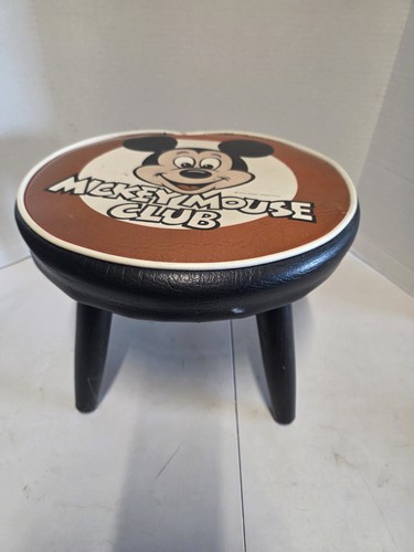 Vintage 1960er Walt Disney Mickey Mouse Club Fußhocker 13" breit