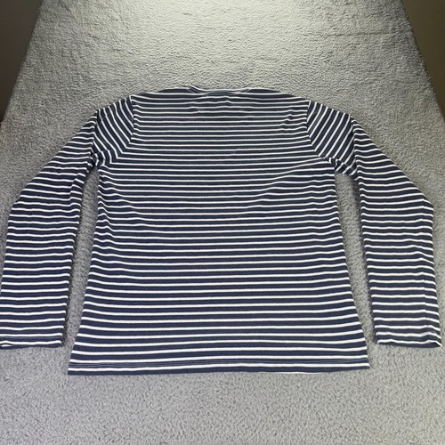 SKU Save Khaki United Shirt Mens Large Blue White Striped Long Sleeve Preppy USA - Picture 2 of 8