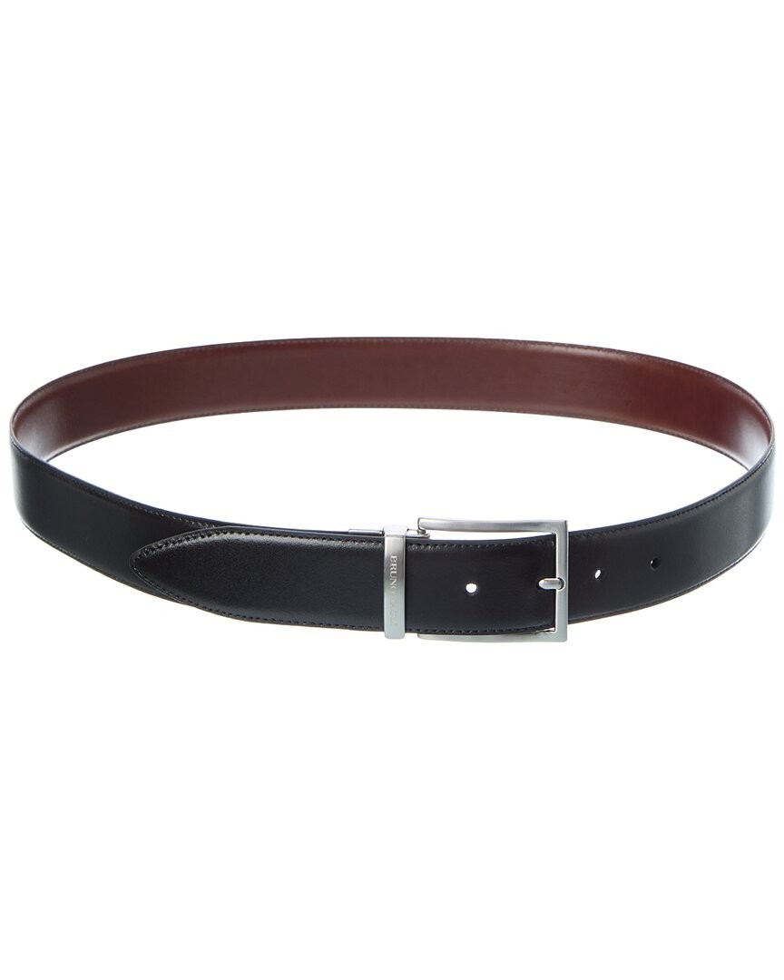 Bruno Magli Marco Reversible Leather Belt Men's Black 34