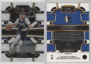 2023-24 Panini Select Concourse White Prizm /149 Luka Doncic #51