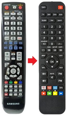 Fernbedienung passend für SAMSUNG BDP2500 | DVD-SH893XEC | DVD-SH895