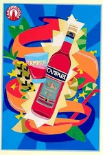 Poster poster advertising print aperitif Bitter Campari Milano 50x70 cm.
