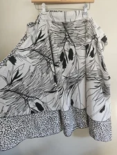 Iris Impression Large 80% Silk Convertible Wrap Skirt Sarong Dress Shirt. 17-D