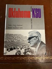 1972 Oklahoma Sooners Kansas State Wildcats Football Program Greg Pruitt 10/28