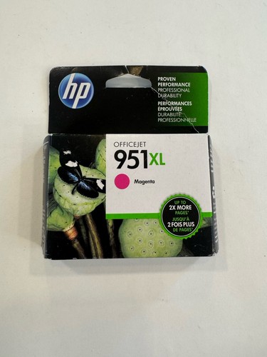 HP 951XL Magenta Ink Cartridge CN047AN Dec 2017 Made In Malaysia - New & Sealed - Picture 1 of 4