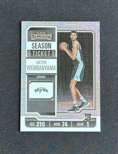 2023-24 Contenders Victor Wembanyama Rc Rookie Season Ticket Mojo #11 Spurs