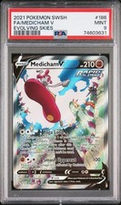 Pokémon Card Medicham V Alt Art Evolving Skies 186/203 PSA 9