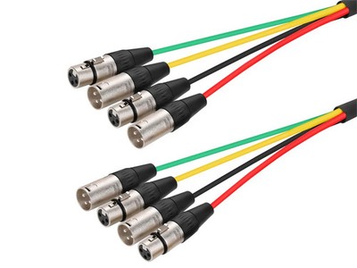 Monoprice 4Channel 2 upstream/downstream XLR Male to Female Snake Cable 6M 20ft
