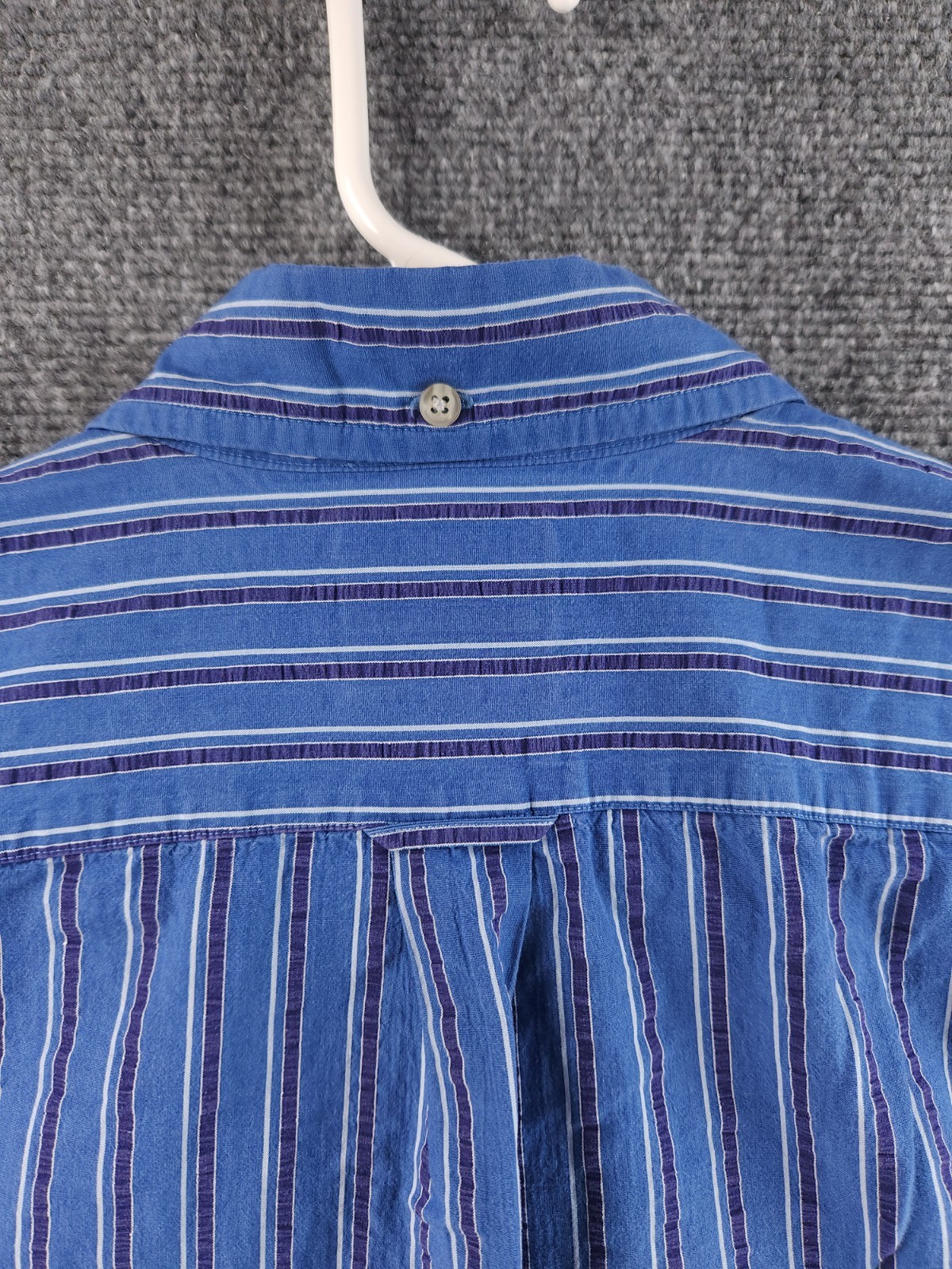 Faconnable Button-Down Large Cotton USA Blue Stri… - image 17