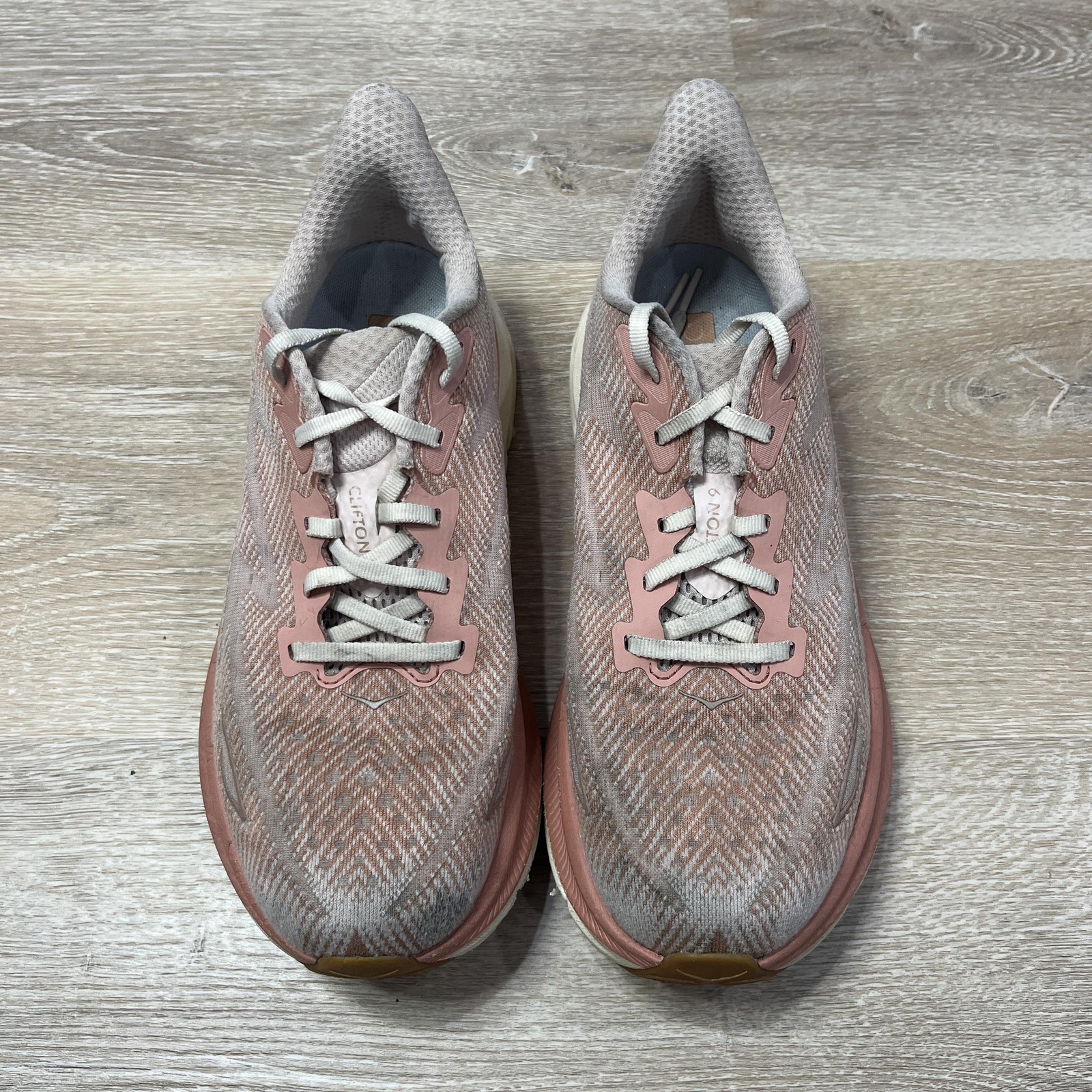 HOKA ONE ONE Clifton 9 Running Shoes Womens Size 9.5 Pink Mesh Cushion 1127896 thumbnail 2