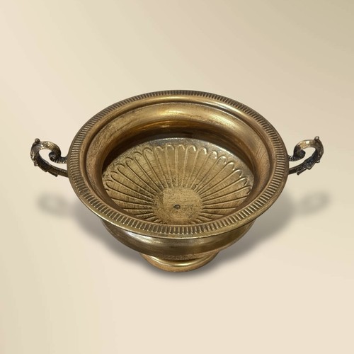 Prunkschale Blumentopf Pflanzgefäß Übertopf Metall Rund Gold Barock 22x40x30cm - Bild 7 von 9