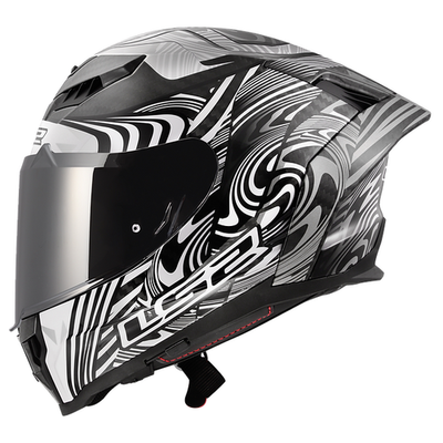 LS2 DRAGON MOTORCYCLE HELMET SUN SHIELD + SILVER SHIELD GLOSS
