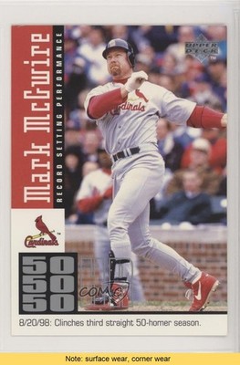 1998 Upper Deck Record Setting Performance Jumbos Mark McGwire #50HR READ ff8