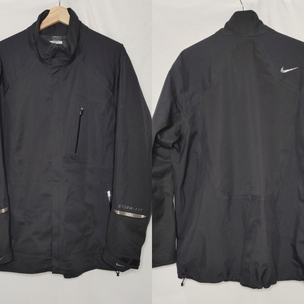 SACAI X NIKE Giacca da golf Nike Storm FIT L 379397 010 cucitura sigillata nera impermeabile leggera