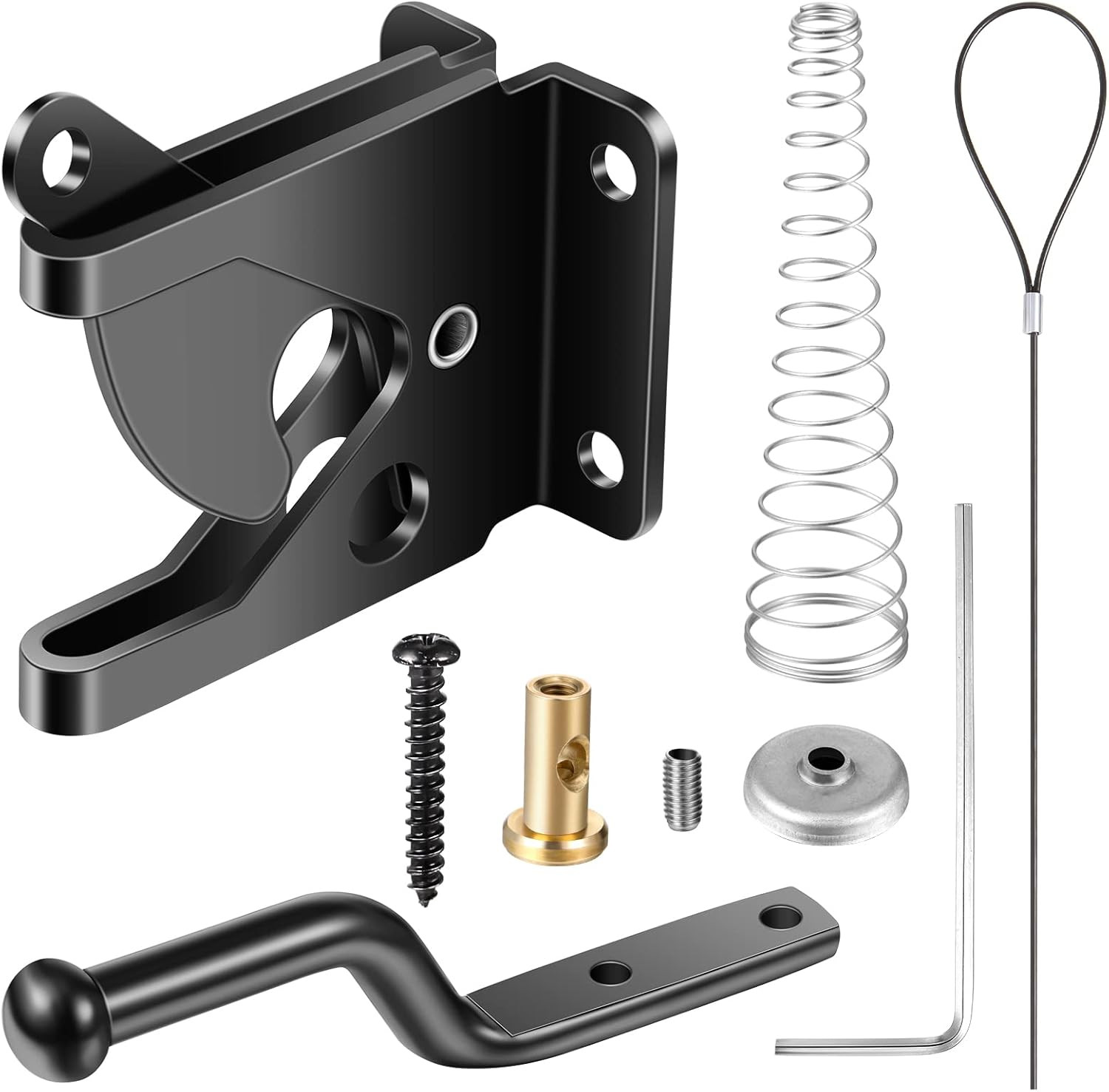 Self Locking Gate Gravity Latch Stainless Steel Spring Loaded with Adjustable Ga