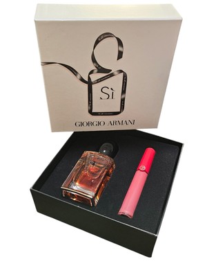 SI by Giorgio Armani~ 2 Pc Set~ Eau de Parfum 1.7oz + Lip Maestro 501 Open Box